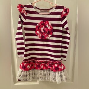 Jelly the Pug Elsa Folk Art Knit Dress Folk Art Collection Size 4 NWT